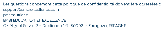 EMBI Mentions légales incomplètes