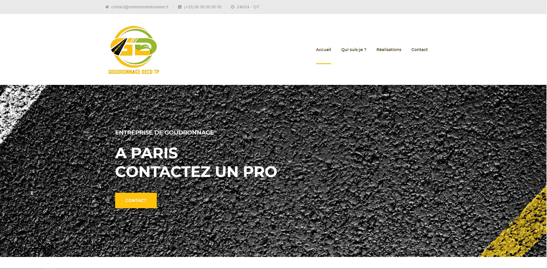 Site internet Société de goudronnage