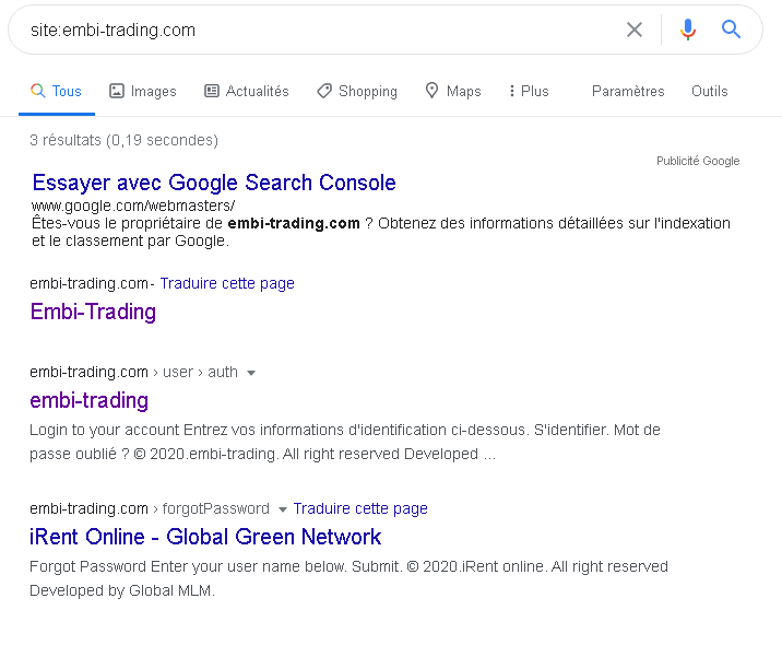 EMBI Trading Site web