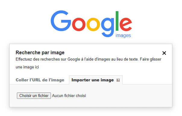 Google images recherche avec URL ou upload