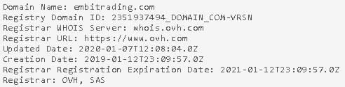 Nom de domaine EMBI Trading Whois