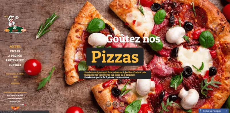 Site internet pour Pizzeria
