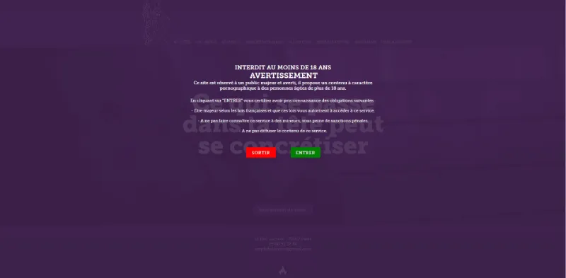 Site internet Club libertin