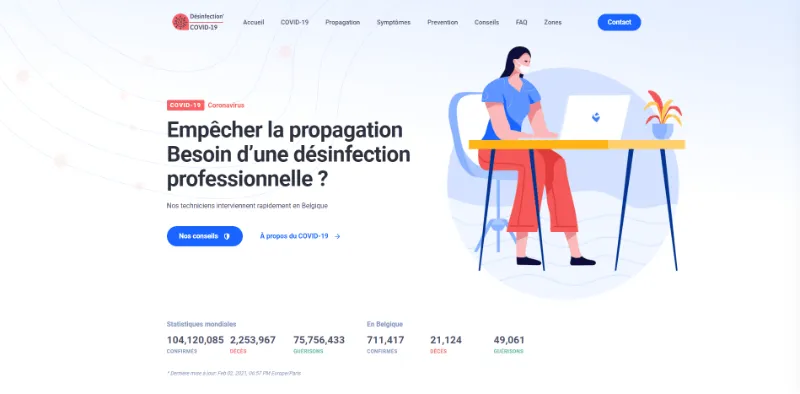 Site web Désinfection COVID-19