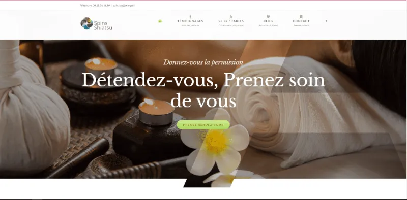 Site internet Soins Shiatsu