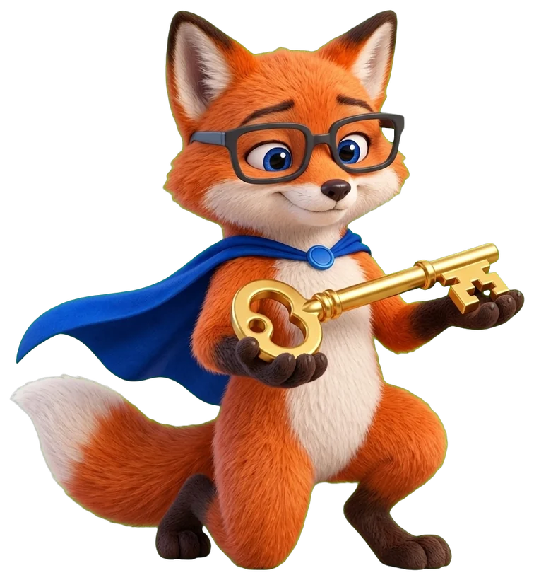 Le renard tend une clé dorée