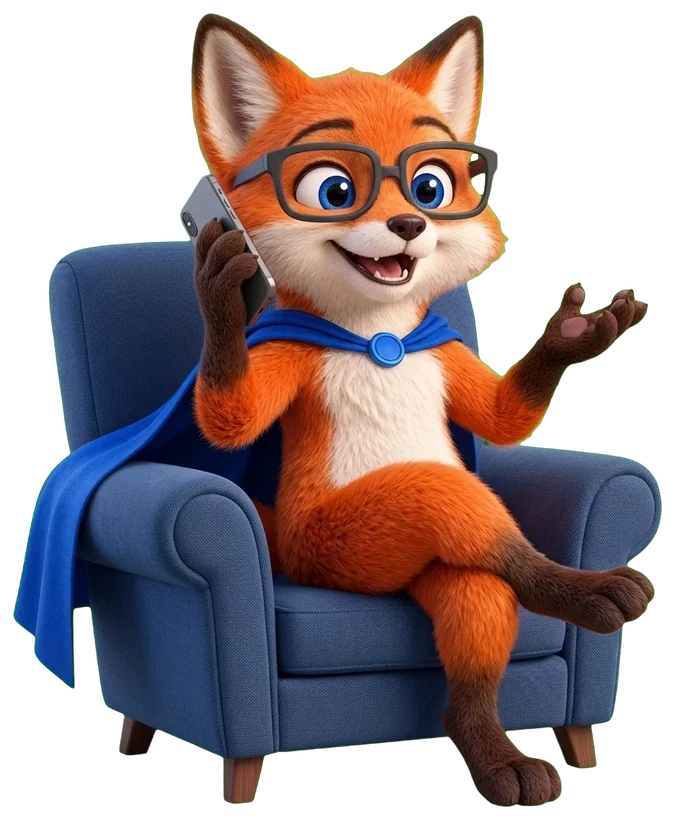 Le renard au téléphone